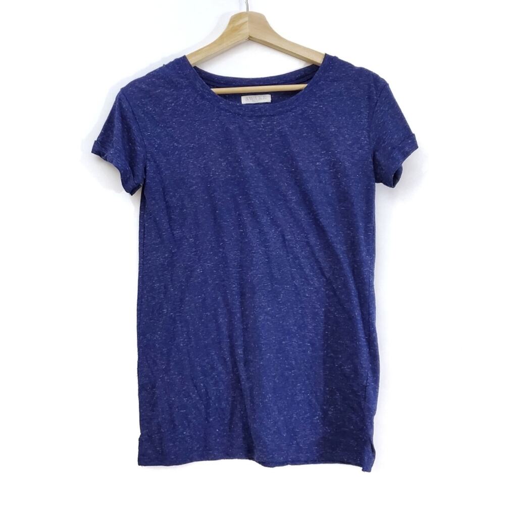 Awake | Soft Cuffed Sleeve Speckled Marl Pattern Tee